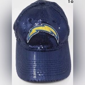 Victoria's Secret PINK New Era Los Angeles San Diego Chargers NFL Sequin Hat EUC